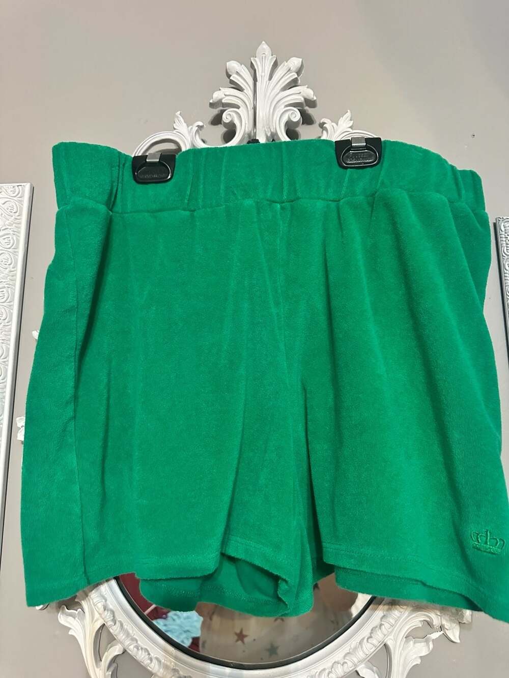 Juicy Couture Green Terry Cloth Shorts Size XL